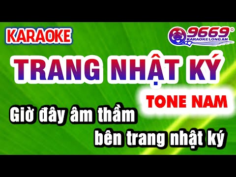 Karaoke TRANG NHẬT KÝ Tone Nam Nhạc Sống KLA | Karaoke Organ 9669