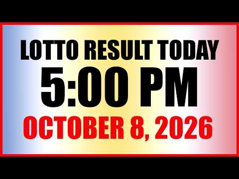 Lotto Result Today 5pm Draw October 8, 2026 Swertres EZ2 PCSO