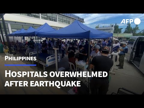 Philippines earthquake: Hospitals overwhelmed, cracks in roads | AFP