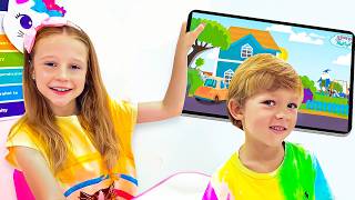 Nastya impara la matematica con l'aiuto delle animazioni