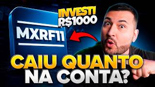 O PODER DO MXRF11: O que acontece se você investir R$1.000 hoje?