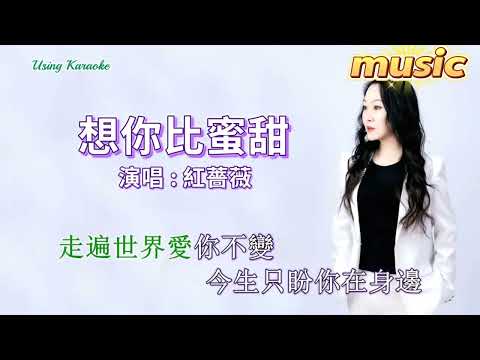 想你比蜜甜-紅薔薇-KTV 伴奏 no vocal 無人聲 music 純音樂 karaoke 卡拉OK 伴唱 instrumental想你比蜜甜-紅薔薇-