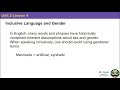 Inclusive Language and Bias Awareness