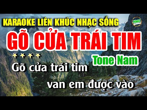 Karaoke Liên Khúc Trữ Tình Tone Nam Dễ Hát | Tuyển Chọn Nhạc Xưa Bolero – GÕ CỬA TRÁI TIM