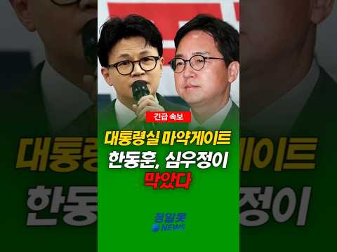 대통령실 마약게이트, 한동훈과 심우정이 막았다