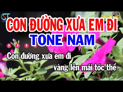 Karaoke Con Đường Xưa Em Đi Tone Nam Bm || Nhạc Sống Tuấn Kiệt