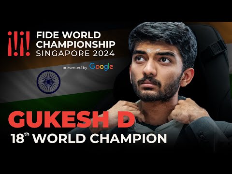 🇮🇳 GUKESH D WINS THE 2024 FIDE WORLD CHAMPIONSHIP! 👏 🔥