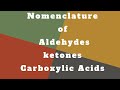 IUPAC Nomenclature of Organic Compounds