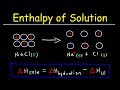 Understanding Enthalpy of Solution