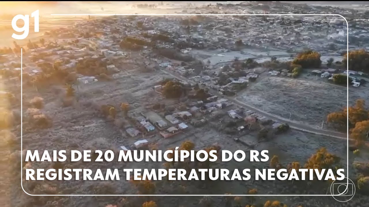 Mais de 20 municípios do Rio Grande do Sul registram temperaturas negativas