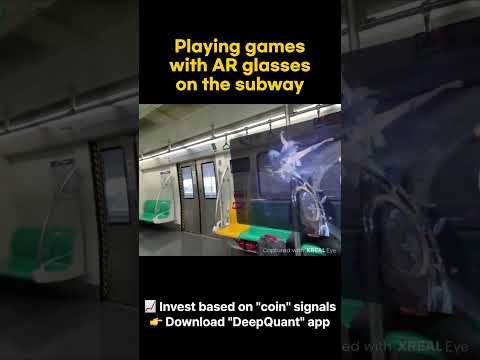 Playing games with AR glasses on the subway