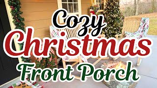 Christmas Front Porch Decorate With Me, Cozy Christmas Tree, Red & Green Decor ​⁠@paradiseranchliving