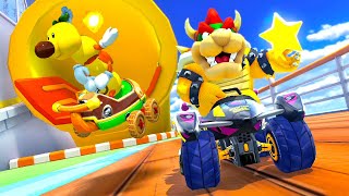 MarioKart 8 Crazy Race Wiggler Bowser Moonview Highway Tanooki Mario Feather Cup Dry Bowser Shy Guy