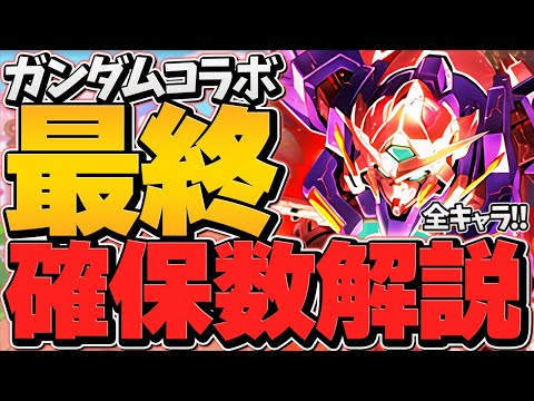 最終日絶対見て！ガンダム最低確保数全キャラ解説！必須キャラは確保した？知らないと損！【パズドラ】