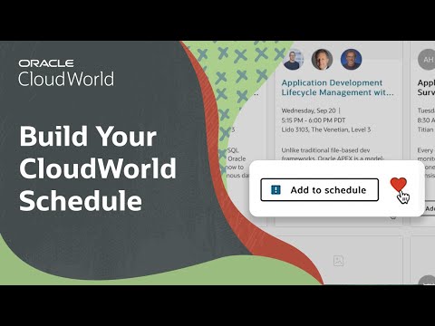 Build your Oracle CloudWorld 2023 schedule