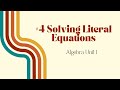 Solving Literal Equations: Key Concepts and Techniques
