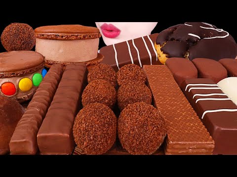 ASMR MUKBANG｜CHOCOLATE PARTY *ICE CREAM, MOCHI, TICO, DUBAI CHOCOLATE 초콜릿 파티 EATING SOUNDS 디저트 먹방