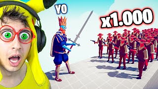 👑 REY vs 1.000 VAQUEROS 🔥! (Batalla de Colores TROLL 😂) - Totally Accurate Battle Simulator TEKENDO