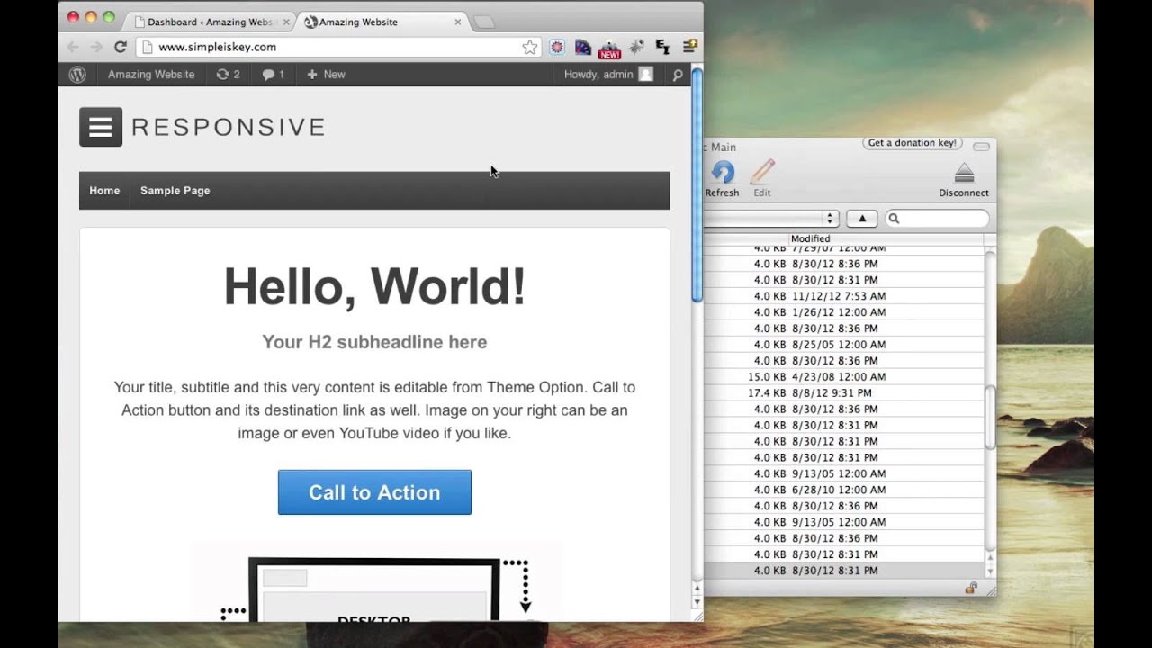 Installing Themes In Wordpress - Responsive Theme - Tyler Moore