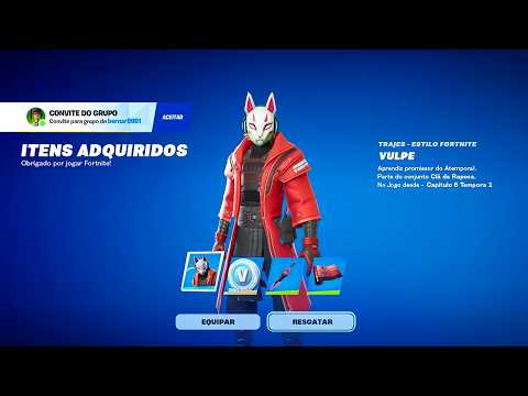 COMO RESGATAR AGORA *NOVA SKIN GRÁTIS* por 24 HORAS para TODOS no FORTNITE!