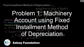 Problem 1: Machinery Account using Fixed Installment Method of Depreciation