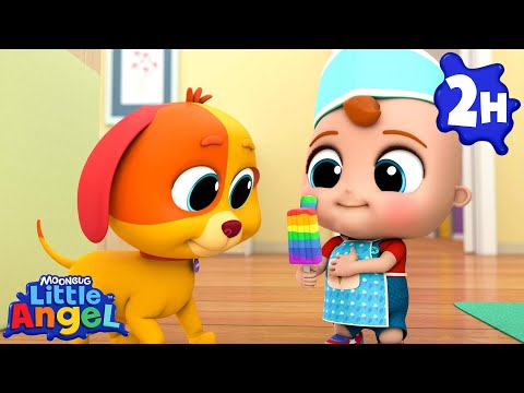 Rainbow Ice Cream | Little Angel | Fun Kids Songs | Nursery Rhymes