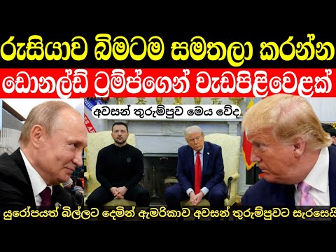 ඩොනල්ඩ් ට්‍රම්ප් රුසියාව සමතලා කරන්න සැරසෙයි | අපි කරන්නේ වෙළදාමක් - ට්‍රම්ප්