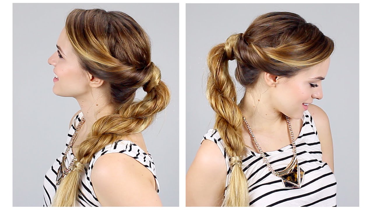 Twisted Rope Braid Ponytail for Back to School