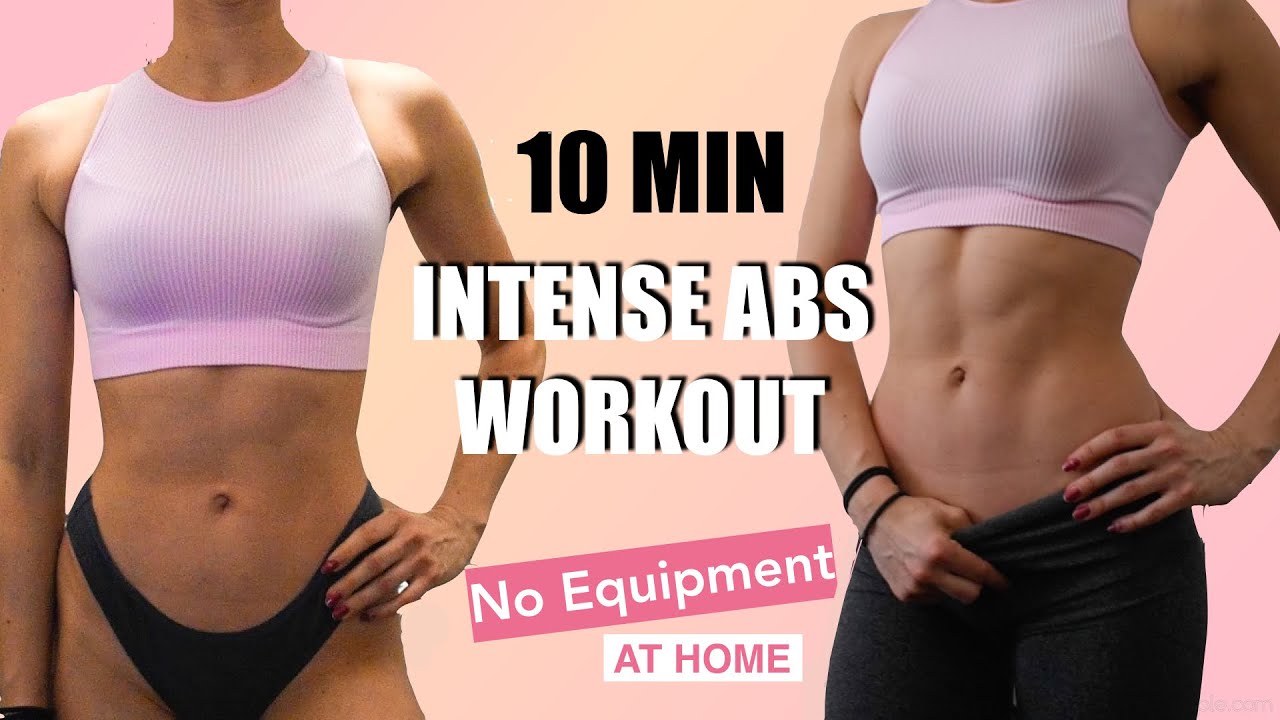 10 MIN INTENSE ABS WORKOUT - FLAT STOMACH - AT HOME - NO EQUIPMENT - getfitbyivana