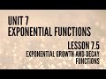 Exploring Exponential Growth and Decay Functions