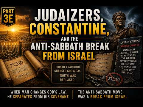 Part 3E Judaizers, Constantine, and the Anti Sabbath Break From Israel - Inclusive Nonexclusive