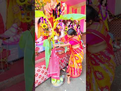 মহাসপ্তমীতে কলাবউয়ের স্নান🔱#shorts #youtubeshort #minivlog #durgapuja2025