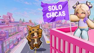 Construimos un BARRIO SOLO PARA CHICAS en Brookhaven Roblox con Mandarina