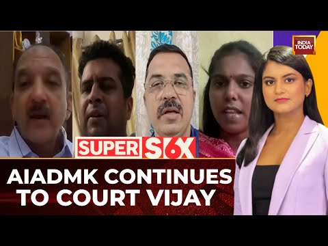 TVK's Vijay A 'Spoiler' in TN Polls? DMK, AIADMK Debate The 'Vijay Factor' | Super Six