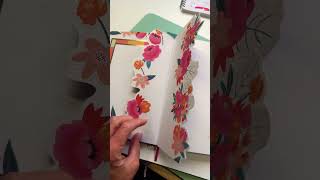 Creative journaling with bright summery florals