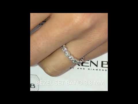 Bezel Set White Gold Eternity Band
