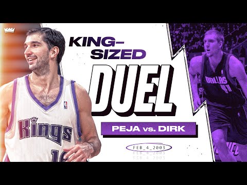 King-Sized Duel: Peja Stojakovic vs. Dirk Nowitzki | February 4, 2003 video clip