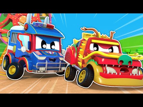 CARRO MONSTRUO en parque de diversiones