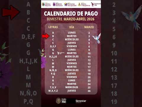 💵 CALENDARIO de PAGOS del 2 al 6 de MARZO de la PENSION BIENESTAR | ¿Cuando pagan la pension?