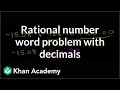 Solving Rational Number Word Problems with Decimals
