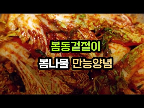 봄동 요렇게 무쳐야 최고의 맛이 됩니다(봄나물 만능양념)