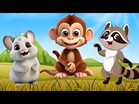 Happy Animal Moments: Monkey, Mouse, Raccoon, Rhino, Hippo,...| Animal Sounds