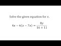 Solving Equations for x