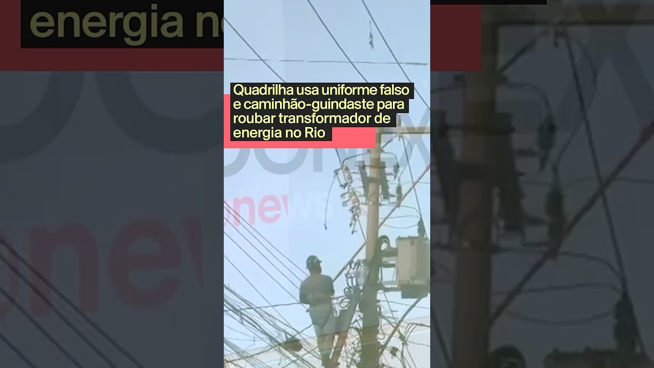 Quadrilha usa uniforme falso e caminhão guindaste para roubar transformador de energia no Rio