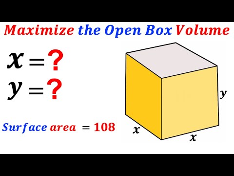 Maximize the Volume of the Topless Box | (Optimization Problem) | #math #maths | #geometry