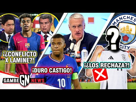 ¡P3L3A Barça-PSG x Lamine Yamal!🔥|¡¿Le cae CASTIGO a Mbappé x desplante?!😱|City PIERDE crack soñado❌