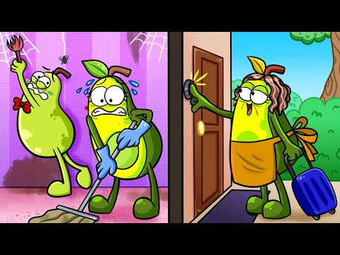 Mom Visit Cado's House 🤯 Extreme Room Makeover 🥑 Avocadoo Couple Global Cartoon