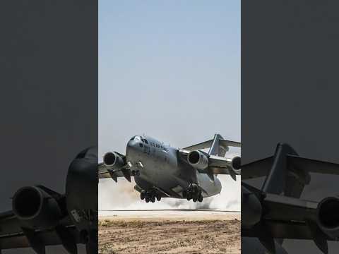 C-17 Touchdown Raises Runway Dust