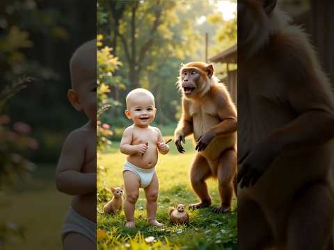 #monkey #babydance #cutebaby #funnyanimals #trending #dancevideo #funnyvideo #viraldance #931