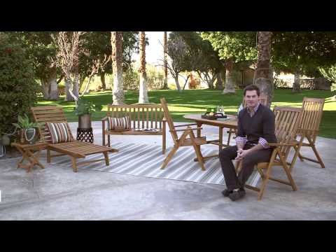Coral Coast Summer Acacia Wood 8 Piece Patio Dining...